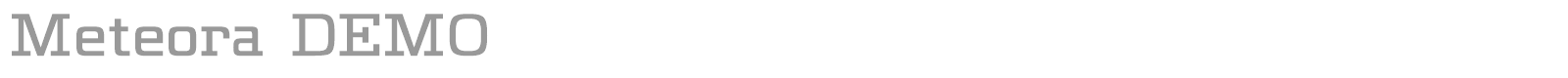 Meteora font preview